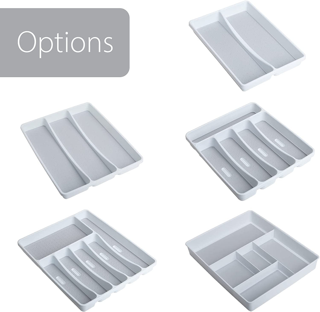 5-Compartment Plastic Drawer Organizer